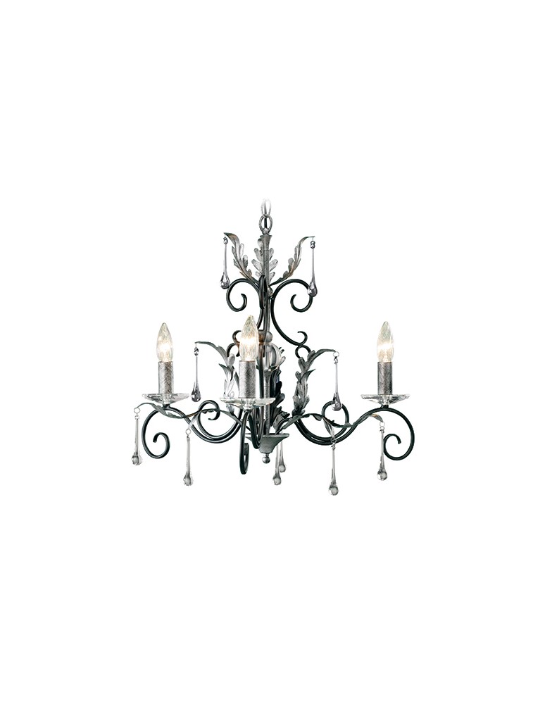 Chandelier chandeliers - Elstead Lighting Interior Pendant AMARILLI 3x60W E14 AML3 BLK/SILVER - product kolory-swiatla.pl 1
