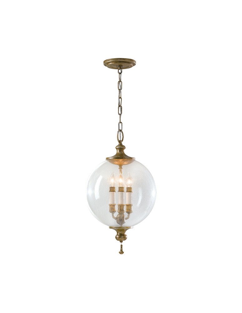 Retro chandeliers - Feiss ARGENTO 3x60W E14 FE/ARGENTO/P Chandelier. - product kolory-swiatla.pl 1