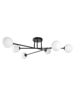 Light Prestige Dorado 6 plafond black 6xG9 black / white