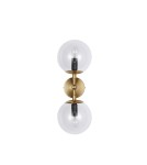 Wall lamps - Light Prestige Dorado wall lamp 2 gold Transp. 2xE14 gold / transparent - product 1