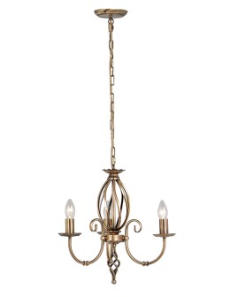 Elstead ARTISAN 3x60W E14 ART3 AGD BRASS Chandelier.