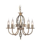 Chandelier chandeliers - Elstead ARTISAN 5x60W E14 ART5 AGD BRASS Chandelier. - product 1