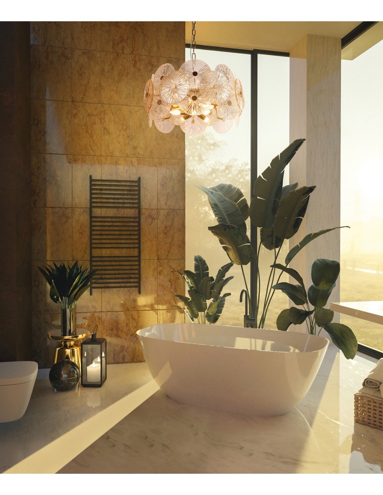 Pendant lamps - Maytoni Aster Pendant E14 8x40W Gold MOD007PL-08G - product kolory-swiatla.pl 2