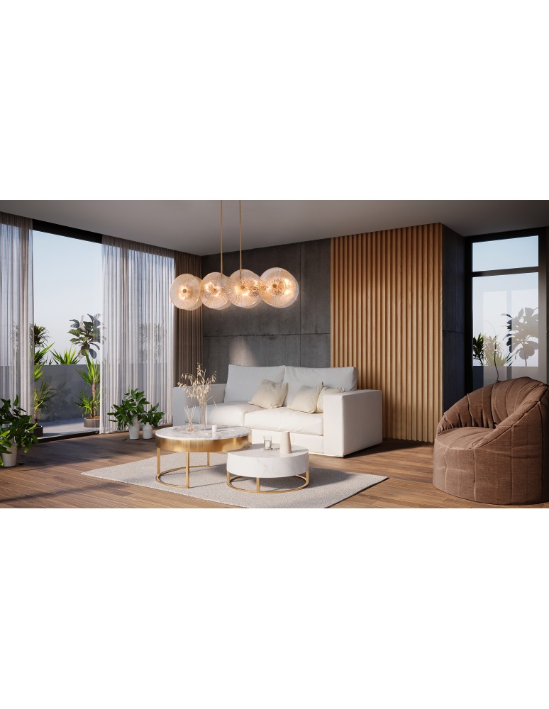 Pendant lamps - Maytoni Aster Pendant E14 8x40W Gold MOD007PL-08G1 - product kolory-swiatla.pl 2