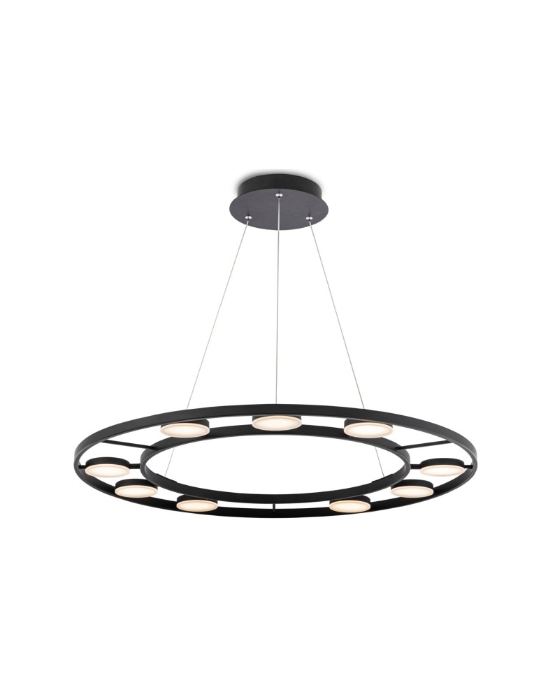 LED pendant lamps - Maytoni Fad LED Pendant 63.1W 3102K 2830lm Black MOD070PL-L63B3K - product kolory-swiatla.pl 1