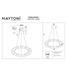 LED pendant lamps - Maytoni Fad LED Pendant 63.1W 3102K 2830lm Black MOD070PL-L63B3K - product 6