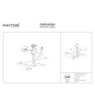 LED pendant lamps - Maytoni Fad LED Pendant 46.7W 2996K 2222lm Black MOD070PL-L48B3K - product 6
