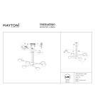 LED pendant lamps - Maytoni Fad LED Pendant 38.5W 2994K 2137lm Black MOD070PL-L38B3K - product 5