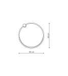 Bathroom wall lamps - Light Prestige Mirror wall lamp large black LP-999/1W L BK 1xLED IP44 black - product 2