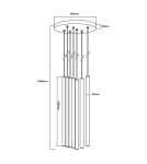 Pendant lamps - Light Prestige Lungo 7 gold pendant lamp LP-894/7P GD 7xG9 gold - product 2