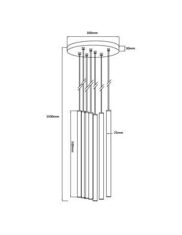 Light Prestige Lungo 7 złota lampa wisząca LP-894/7P GD 7xG9 złoty - produkt 2