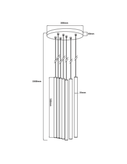 Light Prestige Lungo 7 złota lampa wisząca LP-894/7P GD 7xG9 złoty - produkt 2