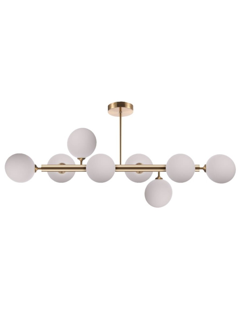 Pendant lamps spheres - Light Prestige Dorado 8 pendant lamp LP-002/8P 8xE14 gold/white - product kolory-swiatla.pl 1