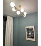 Pendant lamps spheres - Light Prestige Dorado 8 pendant lamp LP-002/8P 8xE14 gold/white - product 4