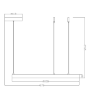 Pendant lamps circles - Light Prestige Midway large gold pendant lamp LP-033/1P L GD 1xLED Gold - product 2