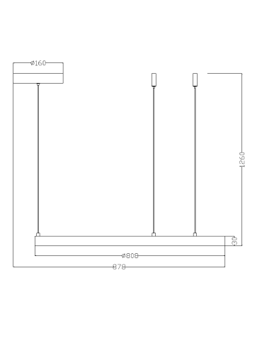 Light Prestige Midway lampa wisząca duża złota LP-033/1P L GD 1xLED Złoty - produkt 2