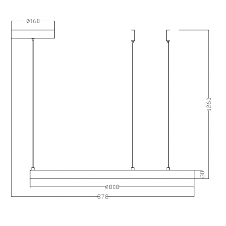 Light Prestige Midway lampa wisząca duża złota LP-033/1P L GD 1xLED Złoty