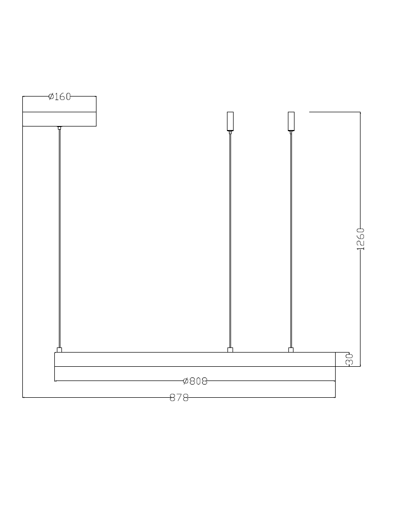 Pendant lamps circles - Light Prestige Midway large gold pendant lamp LP-033/1P L GD 1xLED Gold - product kolory-swiatla.pl 2
