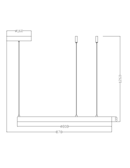 Light Prestige Midway lampa wisząca duża złota LP-033/1P L GD 1xLED Złoty - produkt 2