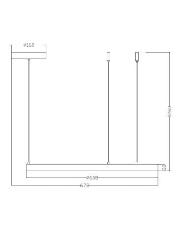 Light Prestige Midway small gold pendant lamp LP-033/1P S GD 1xLED Gold - product 2