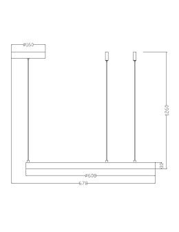 Light Prestige Midway small gold pendant lamp LP-033/1P S GD 1xLED Gold - product 2