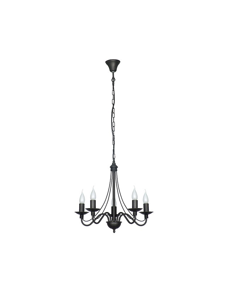 Chandelier chandeliers - ALDEX Chandelier Rose 5 BLACK, 5 x max 40W (397F1) - product kolory-swiatla.pl 1
