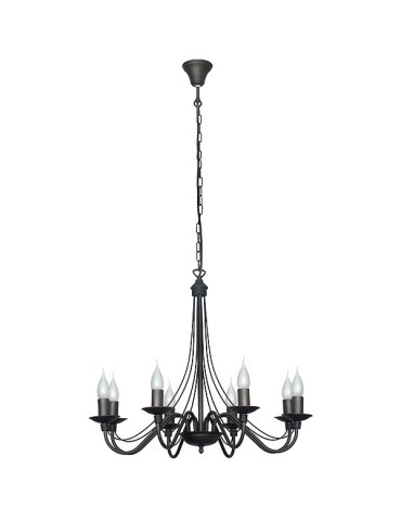 ALDEX Chandelier Rose 8 BLACK, 8 x max 40W (397P1)
