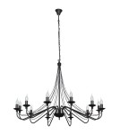 Chandelier chandeliers - ALDEX Chandelier Rose 12 BLACK, 12 x max 40W (397R1) - product 1
