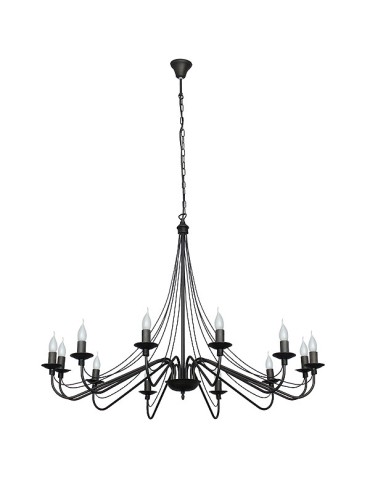 ALDEX Chandelier Rose 12 BLACK, 12 x max 40W (397R1)