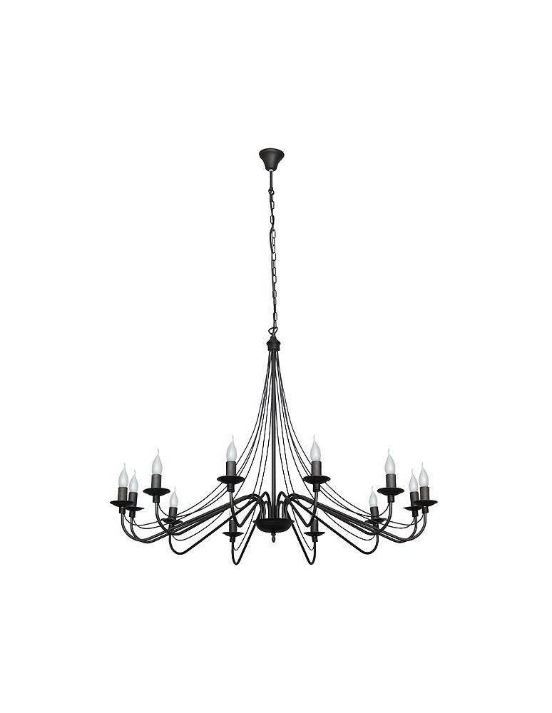 Chandelier chandeliers - ALDEX Chandelier Rose 12 BLACK, 12 x max 40W (397R1) - product kolory-swiatla.pl 1