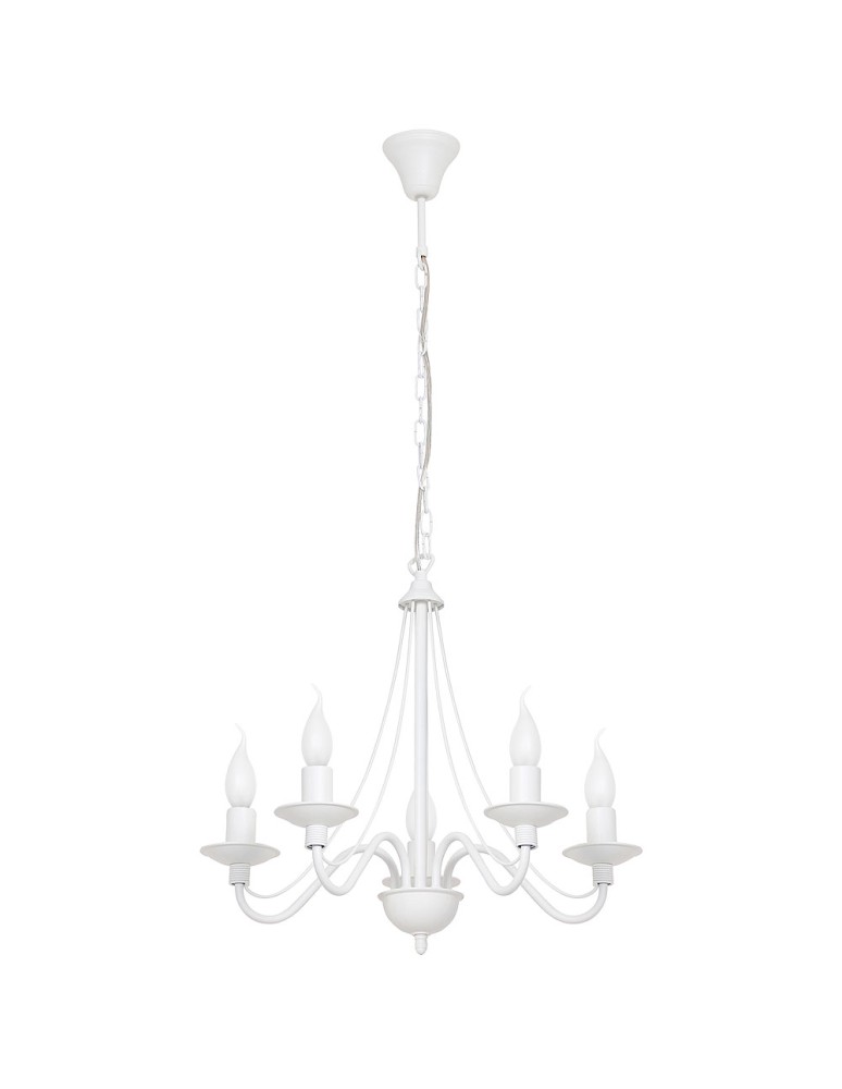 Chandelier chandeliers - ALDEX Chandelier Rose 5 WHITE, 5 x max 40W (397F) - product kolory-swiatla.pl 1