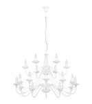 Chandelier chandeliers - ALDEX Chandelier Rose 18 WHITE, 18 x max 40W (397S) - product 1
