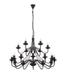 Chandelier chandeliers - ALDEX Chandelier Rose 18 BLACK, 18 x max 40W (397S1) - product 1