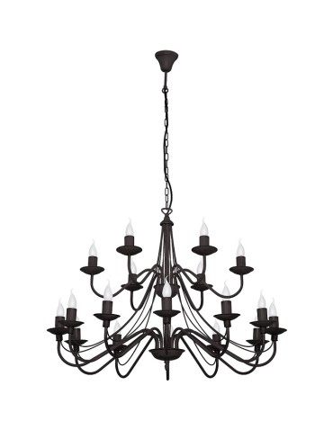 ALDEX Chandelier Rose 18 BLACK, 18 x max 40W (397S1)