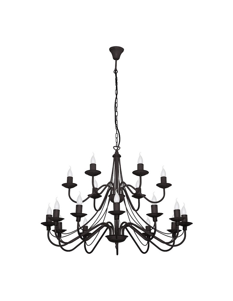 Chandelier chandeliers - ALDEX Chandelier Rose 18 BLACK, 18 x max 40W (397S1) - product kolory-swiatla.pl 1