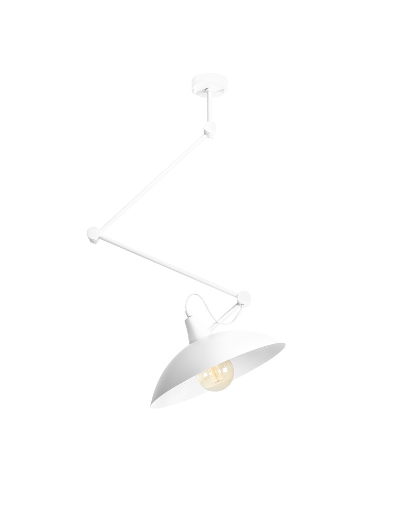 Pendant lamps with adjustable height - ALDEX PLAFON MELOS WHITE, 1 x max 60 W (808PL_G) - product kolory-swiatla.pl 1