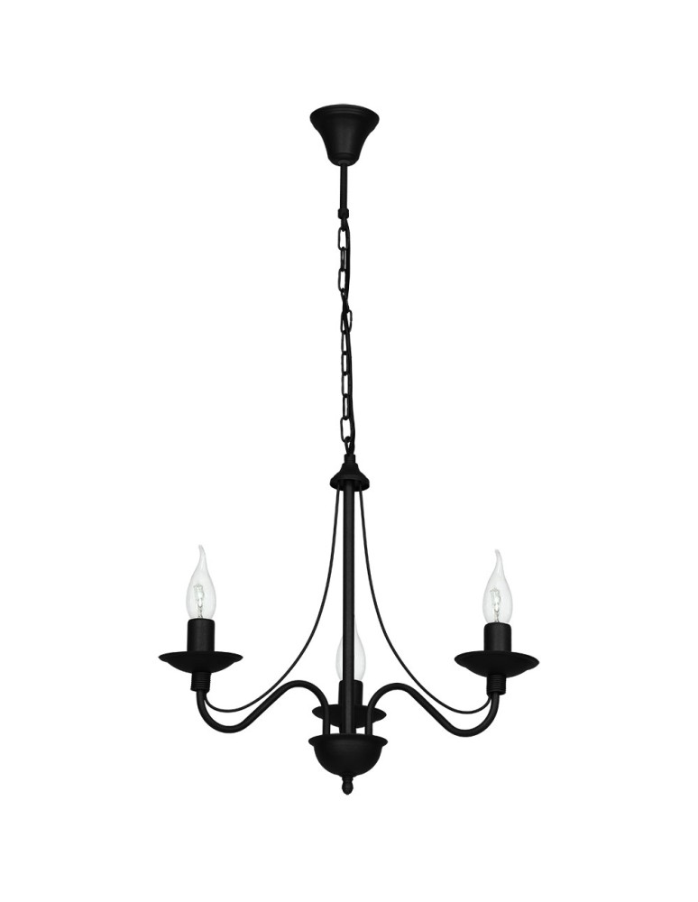 Chandelier chandeliers - ALDEX Chandelier Rose 3 BLACK, 3 x max 40W (397E_1) - product kolory-swiatla.pl 1