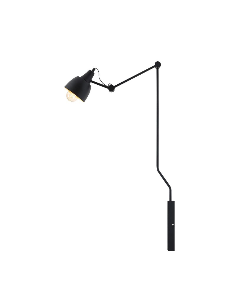 Loft wall lamps - industrial - ALDEX SHINKIT AIDA BLACK LOWER (gold center of shade), 1 x max 60 W (843C) - product kolory-swiatla.pl 1