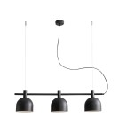 Triple pendant lamps - ALDEX HANGING LAMP BERYL 3 BLACK, 3 x max 60W (976E_1) - product 1