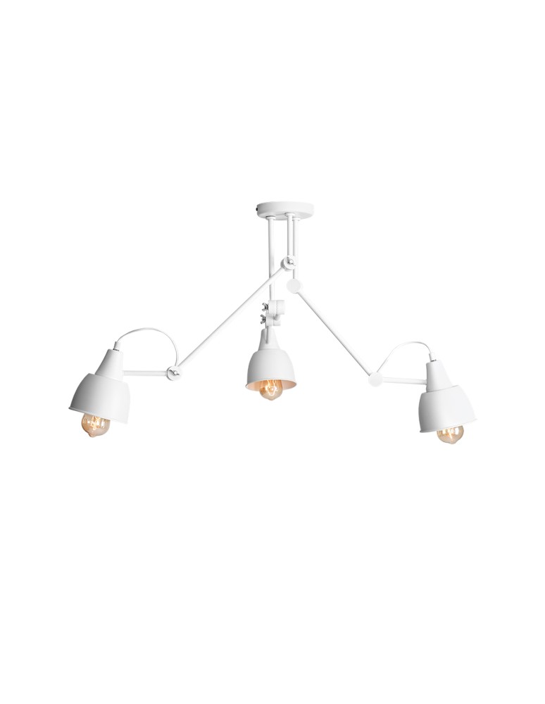 Pendant lamps with adjustable height - ALDEX PLAFON AIDA 3 WHITE, 3 x max 60W (814PL_E) - product kolory-swiatla.pl 1