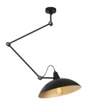 Pendant lamps with adjustable height - ALDEX PLAFON MELOS BLACK/GOLD, 1 x max 60 W (808PL_G1_Z) - product 1