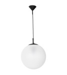 Pendant lamps spheres - ALDEX GLOBUS PENDING LAMP BLACK (milky sphere), 1 x max 60W (562G6) - product 1