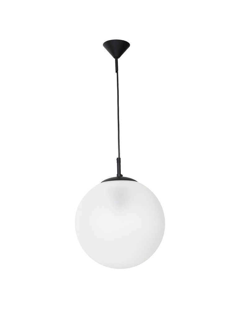 Pendant lamps spheres - ALDEX GLOBUS PENDING LAMP BLACK (milky sphere), 1 x max 60W (562G6) - product kolory-swiatla.pl 1