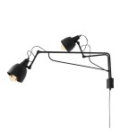Loft wall lamps - industrial - ALDEX SHINKIT SOHO 2 BLACK, 2 x max 60 W (1002D1) - product 1