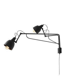 ALDEX KINKIET SOHO 2 CZARNY, 2 x max 60 W (1002D1)