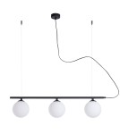 Pendant lamps spheres - ALDEX HANGING LAMP BERYL GLASS 3 BLACK, 3 x max 40W (1006E_1) - product 1