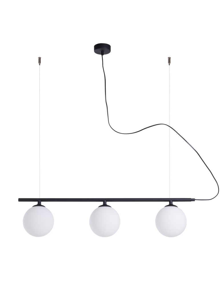 Pendant lamps spheres - ALDEX HANGING LAMP BERYL GLASS 3 BLACK, 3 x max 40W (1006E_1) - product kolory-swiatla.pl 1