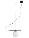 ALDEX LAMPA WISZĄCĄ BERYL GLASS CZARNY, 1 x max 40W (1006G1)