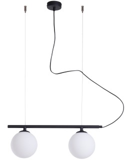 ALDEX LAMPA WISZĄCĄ BERYL GLASS 2 CZARNY, 2 x max 40W (1006H1)