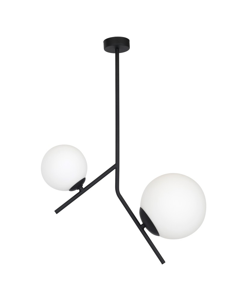 Pendant lamps spheres - ALDEX PLAFON GALLIA 2 BLACK, 1 x max 40W / 1 x max 60W (1095PL_H1) - product kolory-swiatla.pl 1